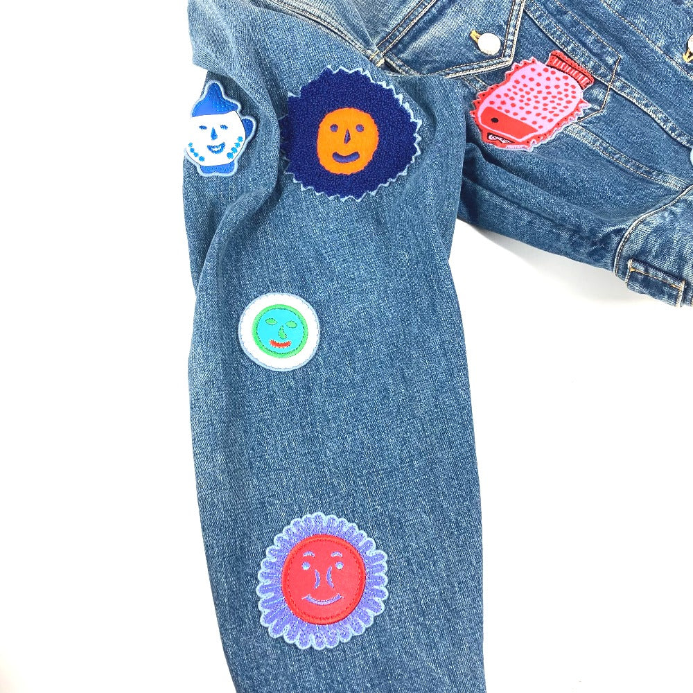 Louis Vuitton Jacket Cotton Blue Kusama Yayoi Collaboration Patch Jacket Women 36