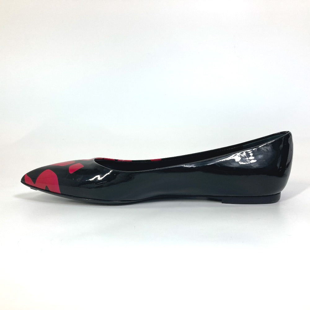 Louis Vuitton Leather Shoes Patent Leather Black X Pink Pumps Petanko Monogram Graffiti 34