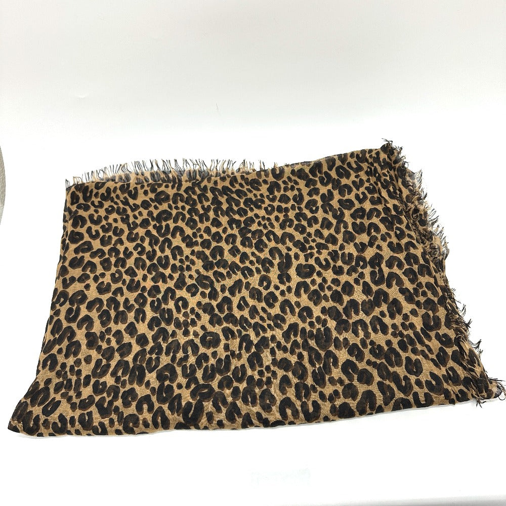 Louis Vuitton Shawl M72215 Silk Brown Etole Leopard Women