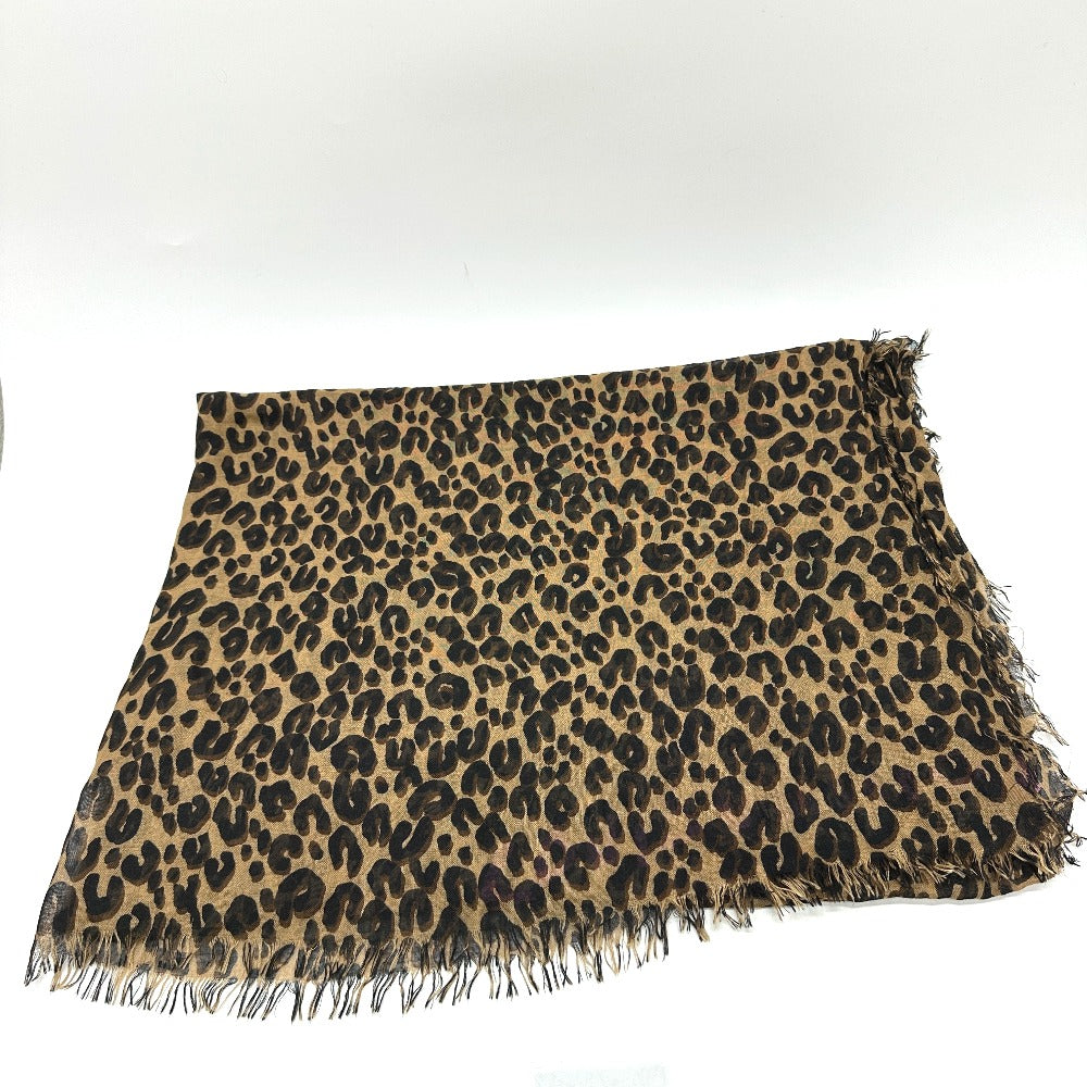 Louis Vuitton Shawl M72215 Silk Brown Etole Leopard Women