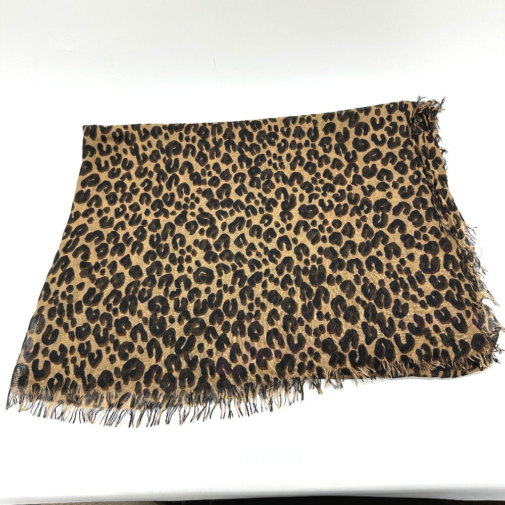 Louis Vuitton Shawl M72215 Silk Brown Etole Leopard Women