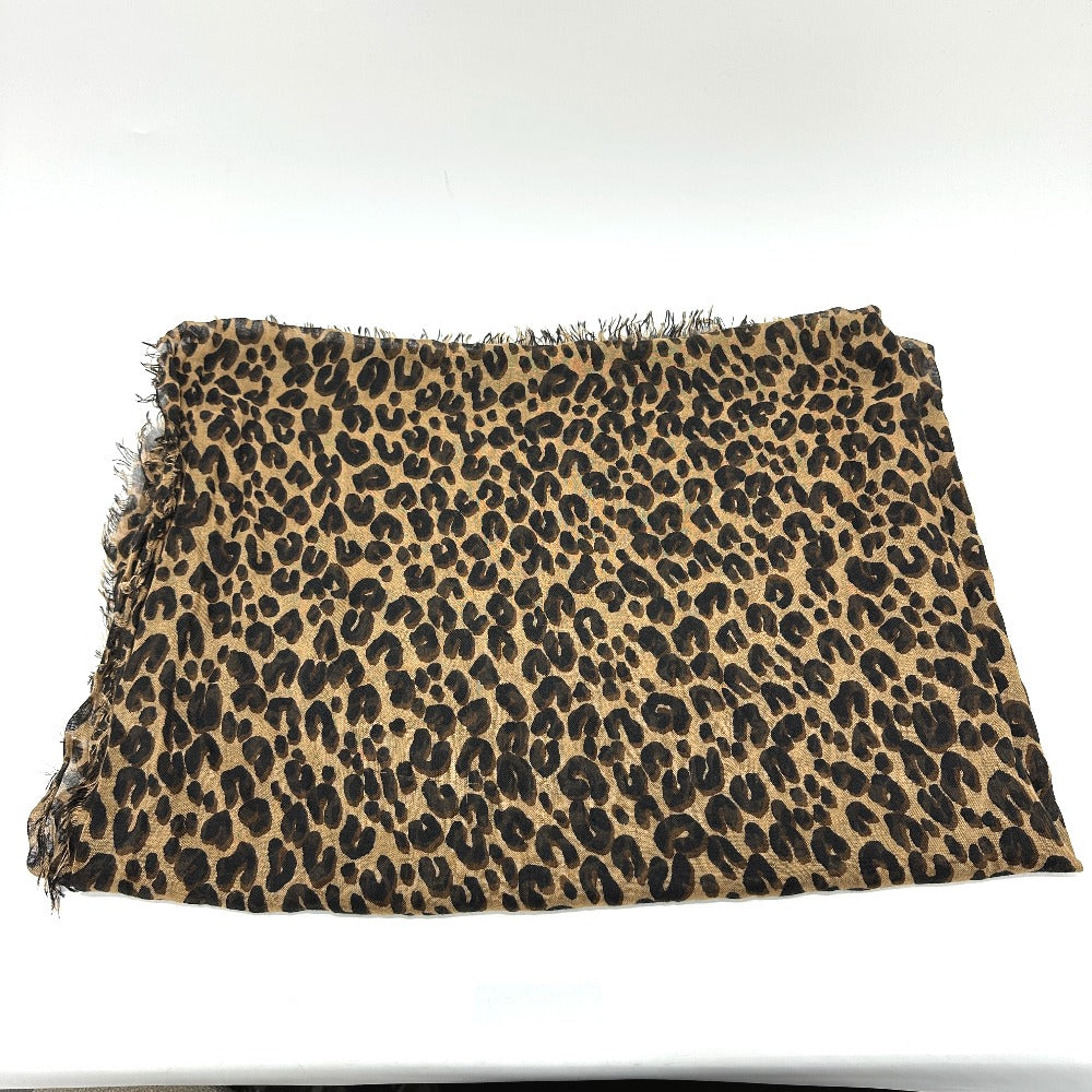 Louis Vuitton Shawl M72215 Silk Brown Etole Leopard Women