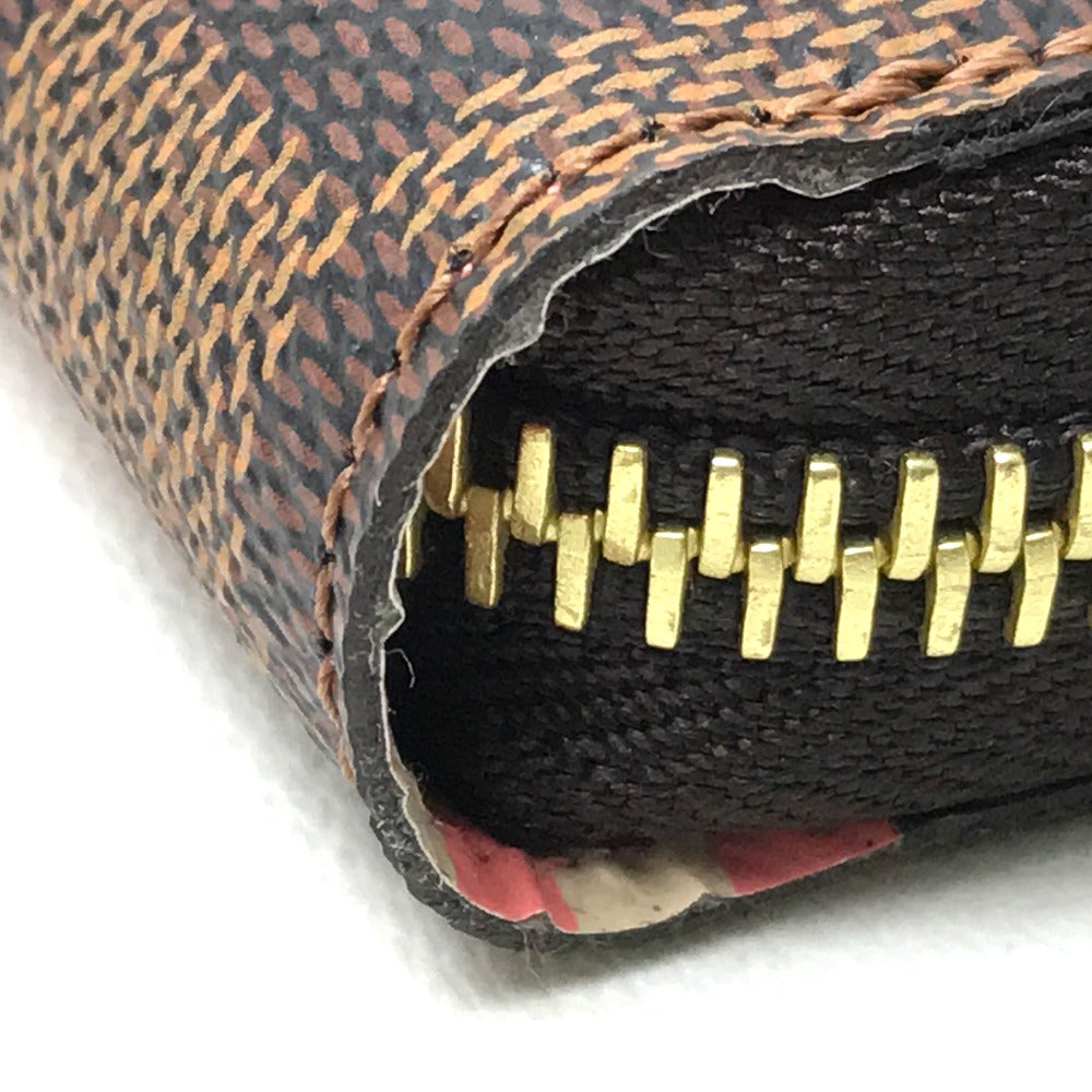 Louis Vuitton Long Wallet Purse N63026 Damier Canvas Brown Damier Trunk Zippy Wallet Women