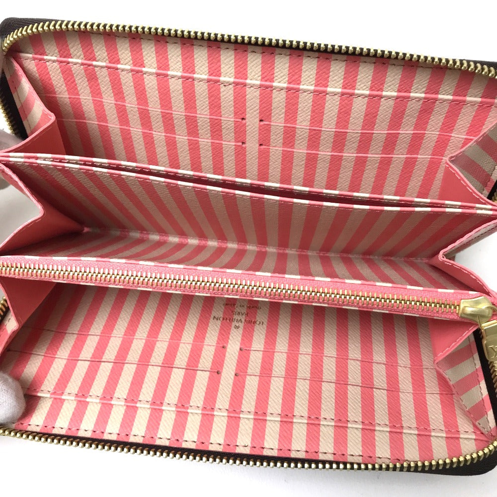 Louis Vuitton Long Wallet Purse N63026 Damier Canvas Brown Damier Trunk Zippy Wallet Women