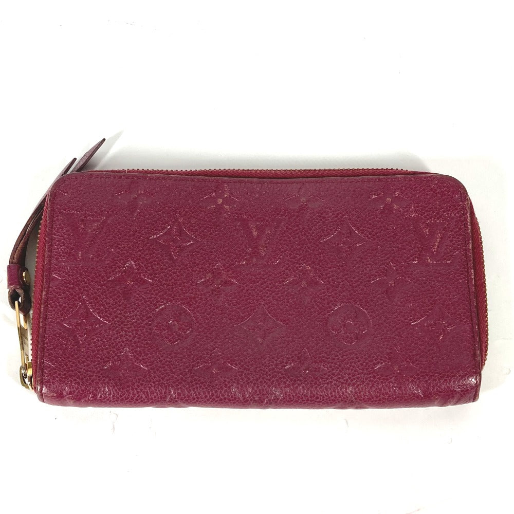 Louis Vuitton Long Wallet Purse M60359 Monogram Ann Platt Leather Red Monogram Ann Platt