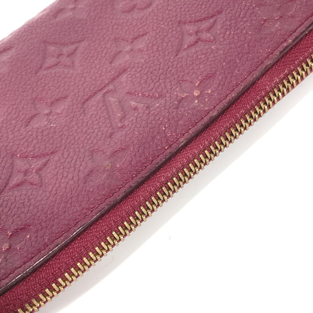 Louis Vuitton Long Wallet Purse M60359 Monogram Ann Platt Leather Red Monogram Ann Platt
