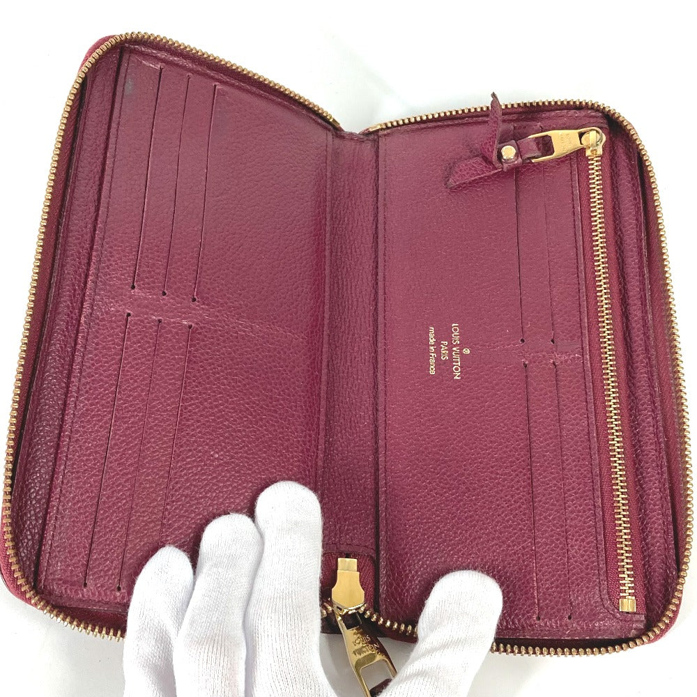 Louis Vuitton Long Wallet Purse M60359 Monogram Ann Platt Leather Red Monogram Ann Platt