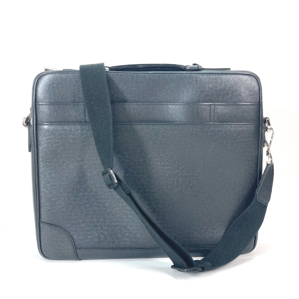 Louis Vuitton Business Bag M32522 Taiga Leather Black Taiga Porto Ordinatour Odessa Mens