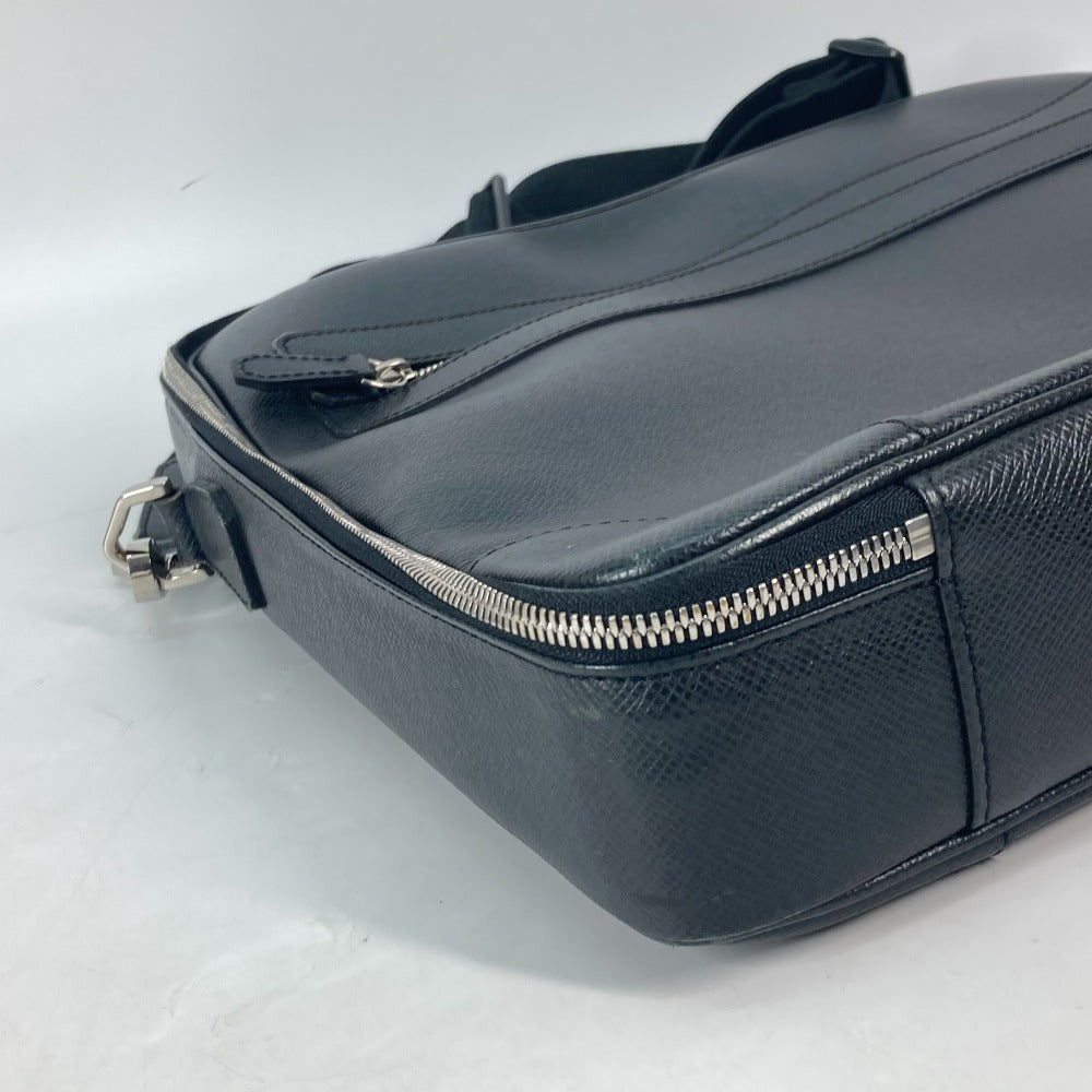 Louis Vuitton Business Bag M32522 Taiga Leather Black Taiga Porto Ordinatour Odessa Mens