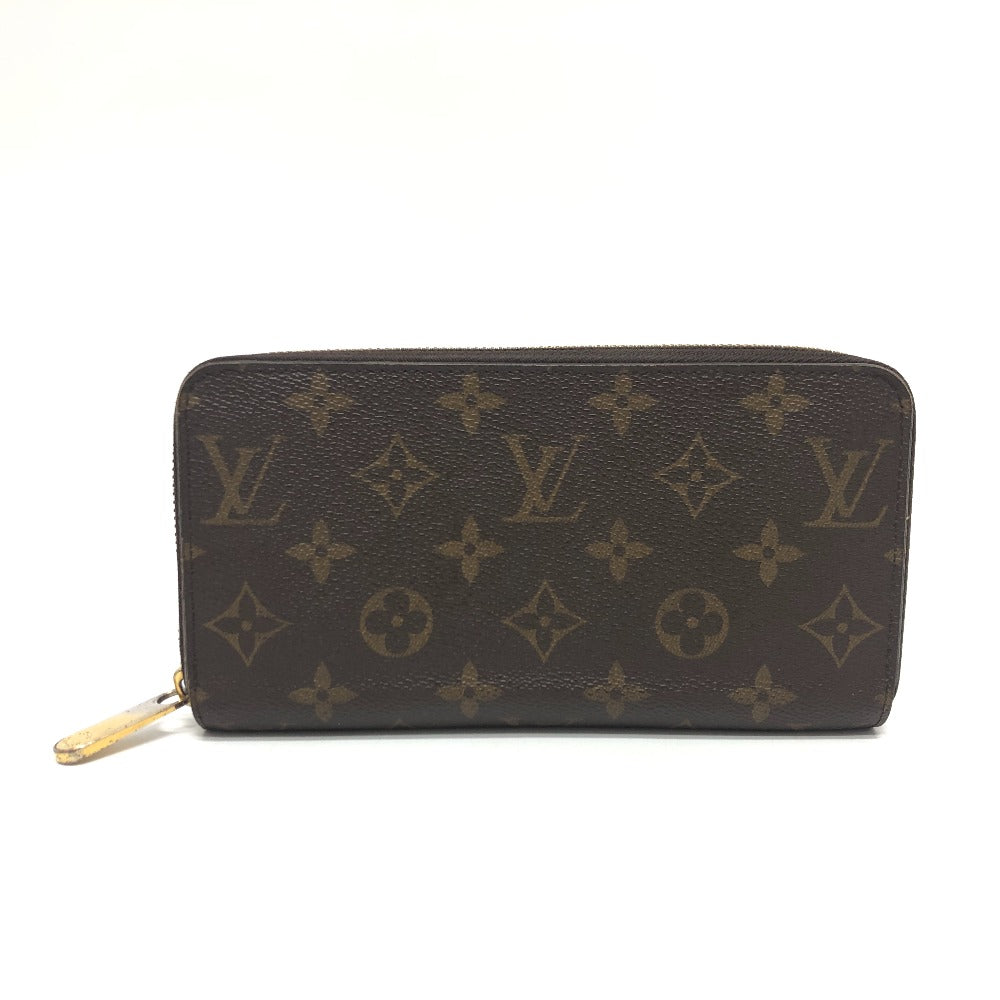 Louis Vuitton Long Wallet Purse M42616 Monogram Canvas Brown Zippy Wallet Mens