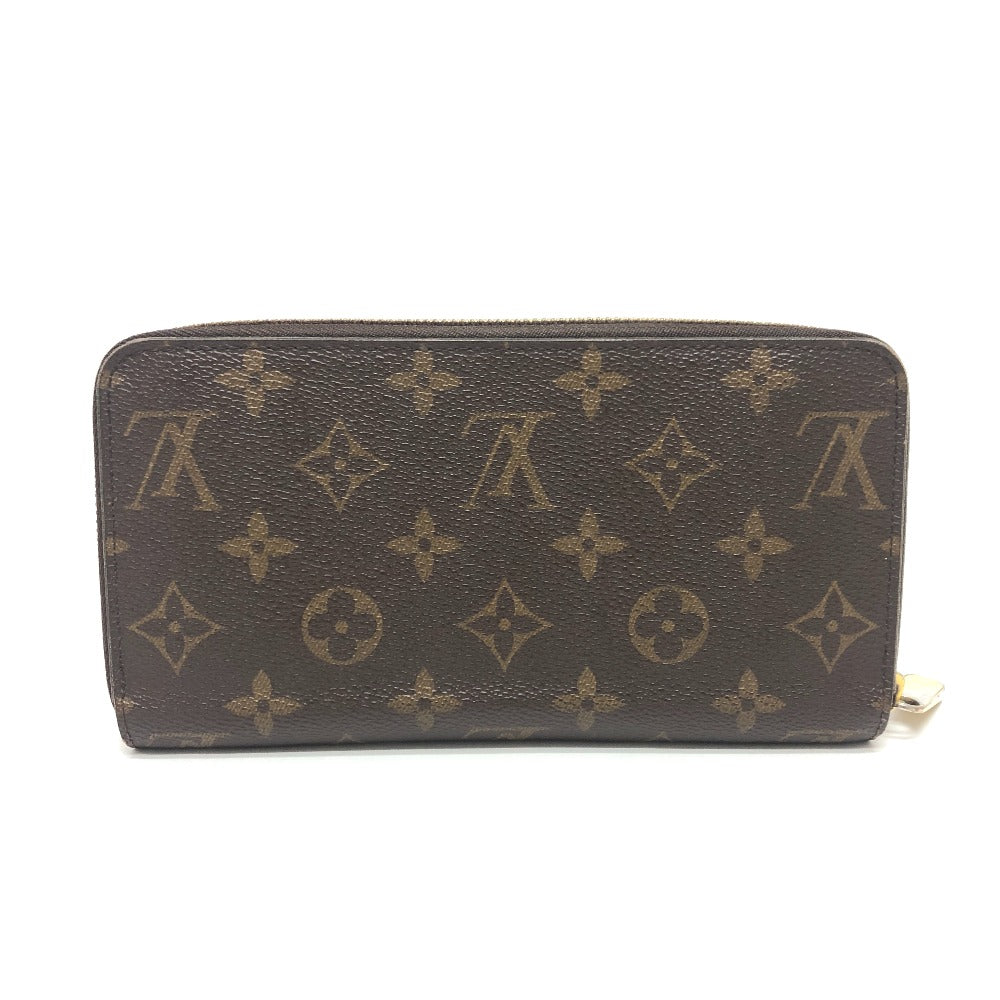 Louis Vuitton Long Wallet Purse M42616 Monogram Canvas Brown Zippy Wallet Mens