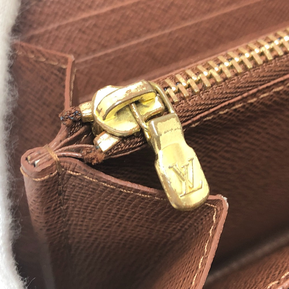 Louis Vuitton Long Wallet Purse M42616 Monogram Canvas Brown Zippy Wallet Mens