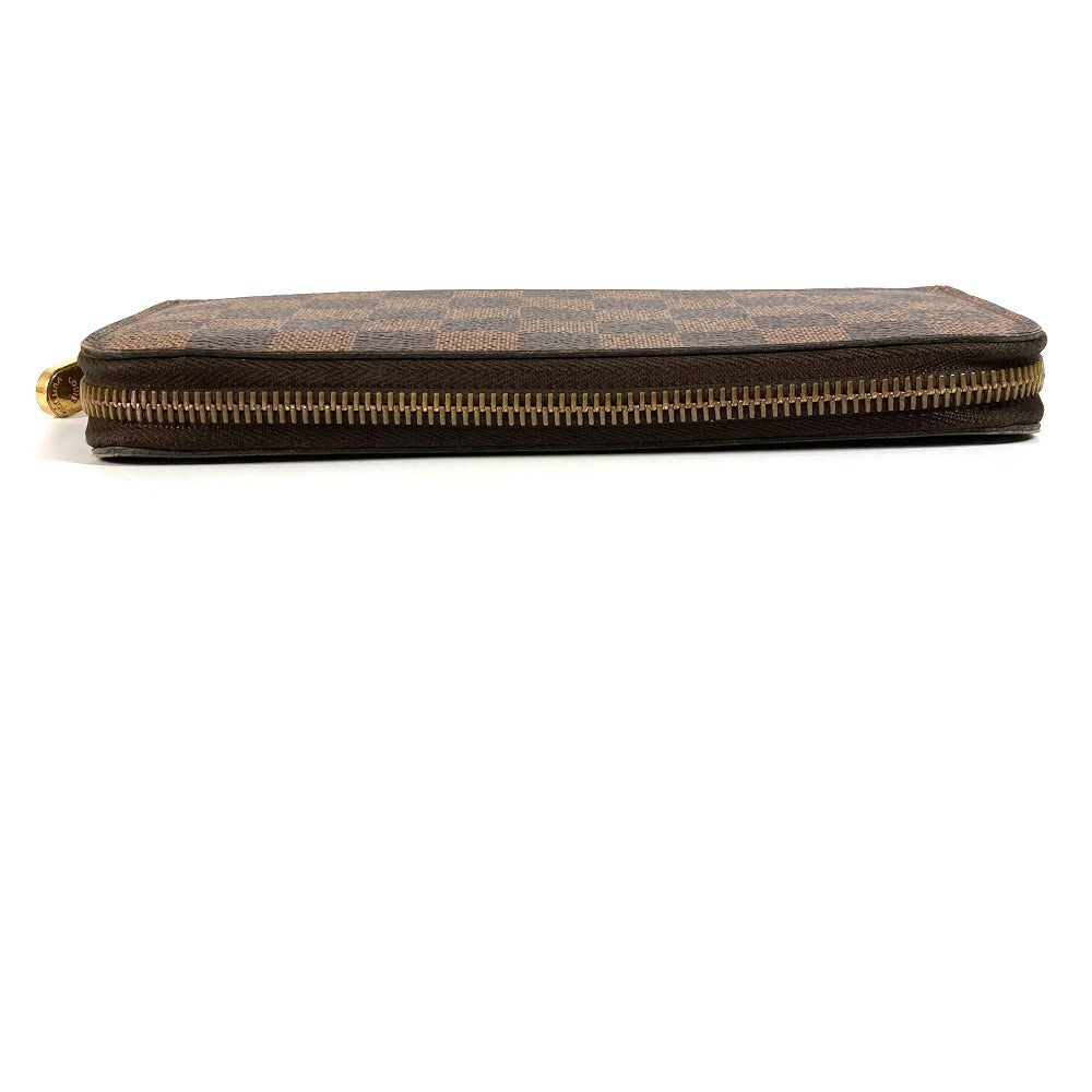 Louis Vuitton Long Wallet Purse N41661 Damier Canvas Brown Damier Zippy Wallet Unisex(Unisex)