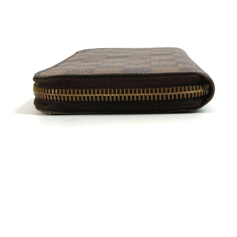 Louis Vuitton Long Wallet Purse N41661 Damier Canvas Brown Damier Zippy Wallet Unisex(Unisex)