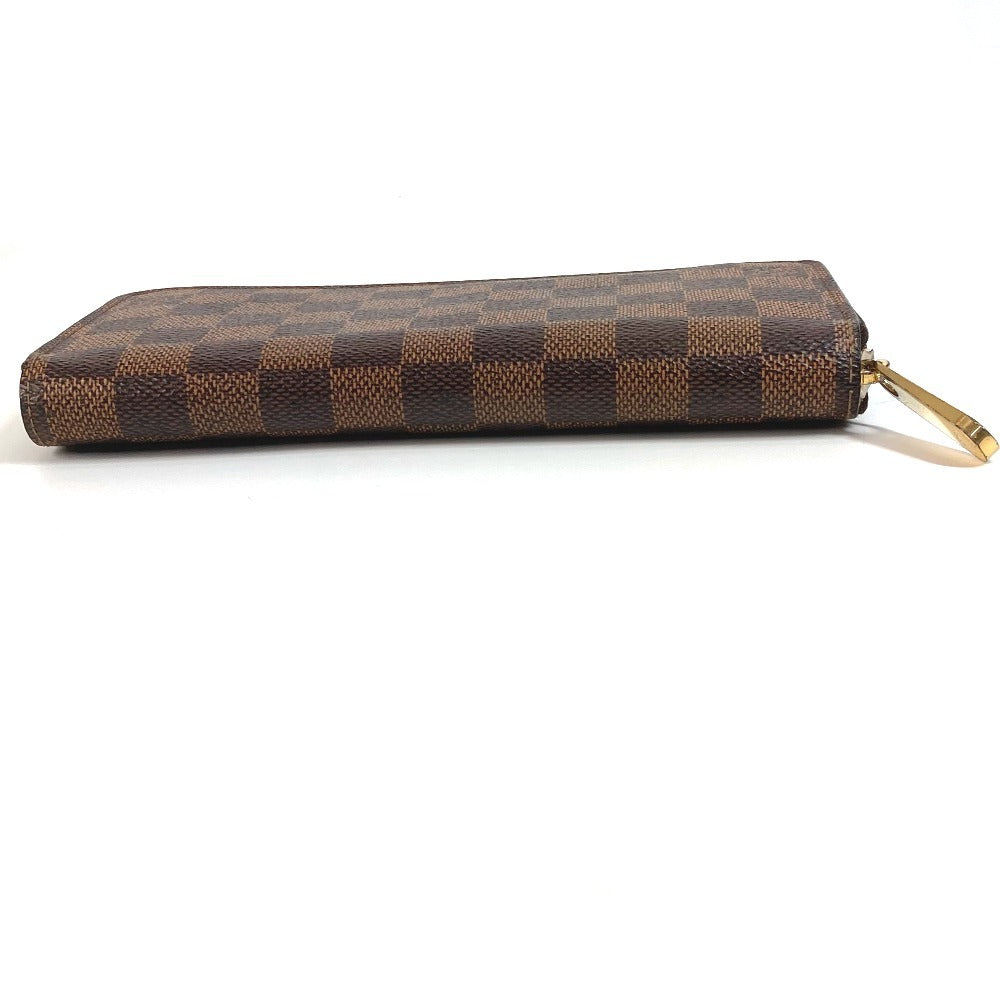 Louis Vuitton Long Wallet Purse N41661 Damier Canvas Brown Damier Zippy Wallet Unisex(Unisex)