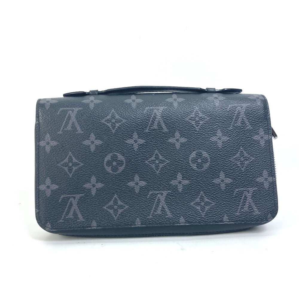 Louis Vuitton Long Wallet Purse M61698 Monogram Eclipse Canvas Black Monogram Eclipse Zippy Xl Mens