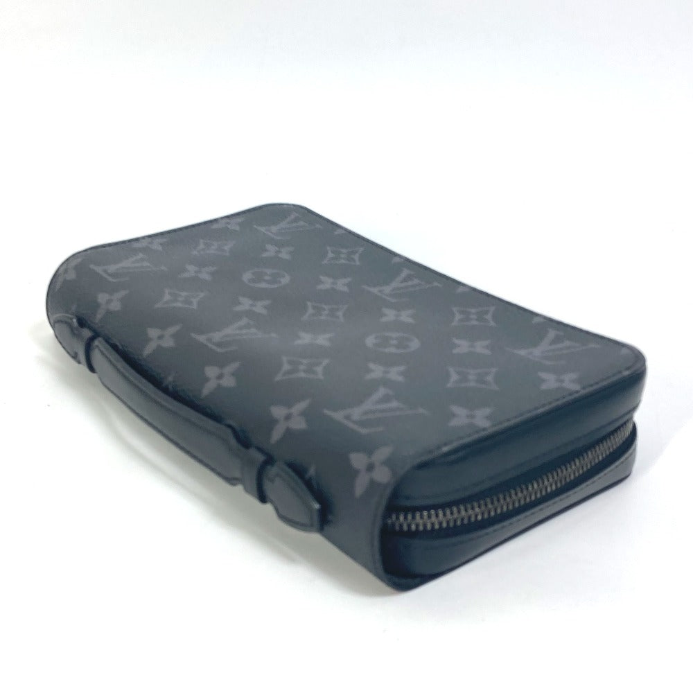 Louis Vuitton Long Wallet Purse M61698 Monogram Eclipse Canvas Black Monogram Eclipse Zippy Xl Mens