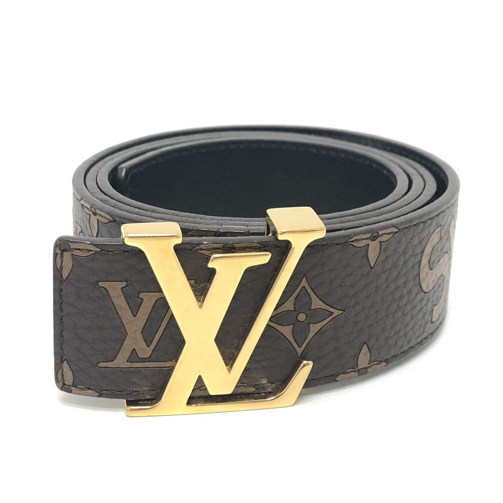 Louis Vuitton Belt Mp016 Leather Brown 17Aw Louis Vuitton X Supreme Monogram Saintur Lv Initial