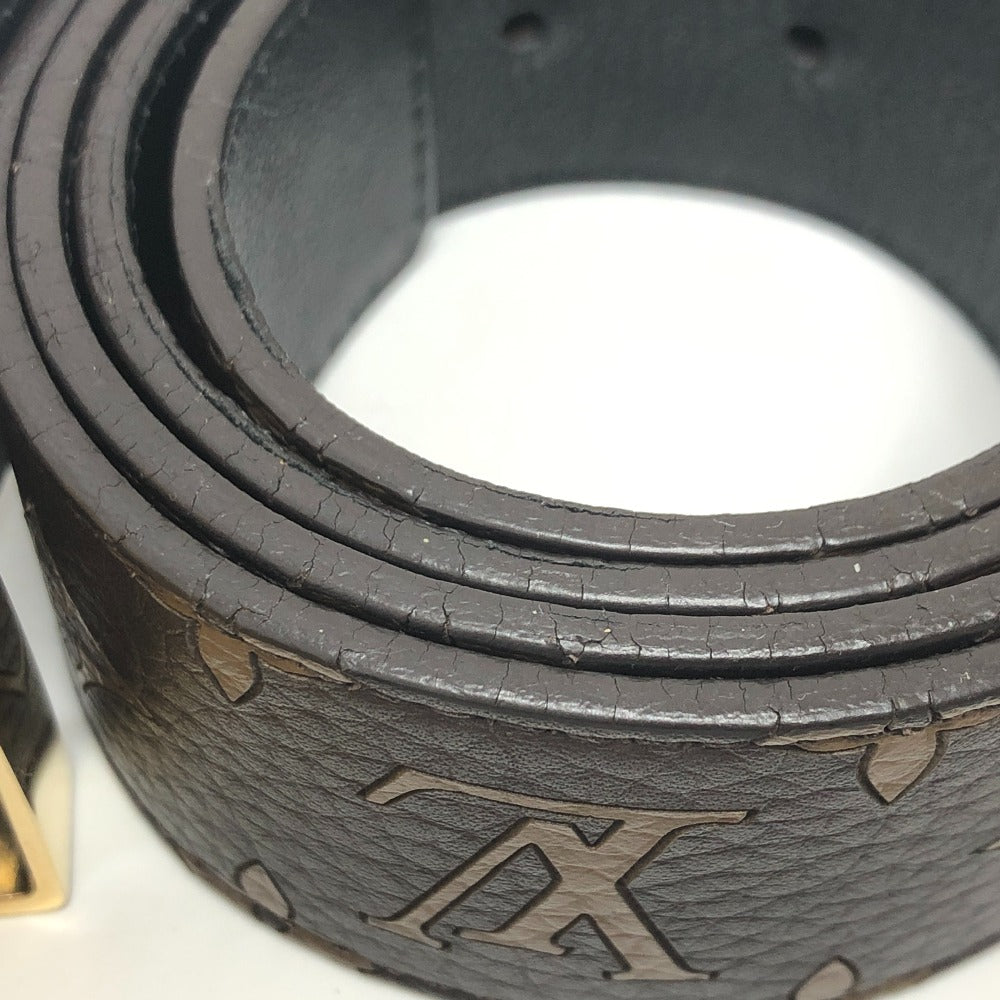 Louis Vuitton Belt Mp016 Leather Brown 17Aw Louis Vuitton X Supreme Monogram Saintur Lv Initial