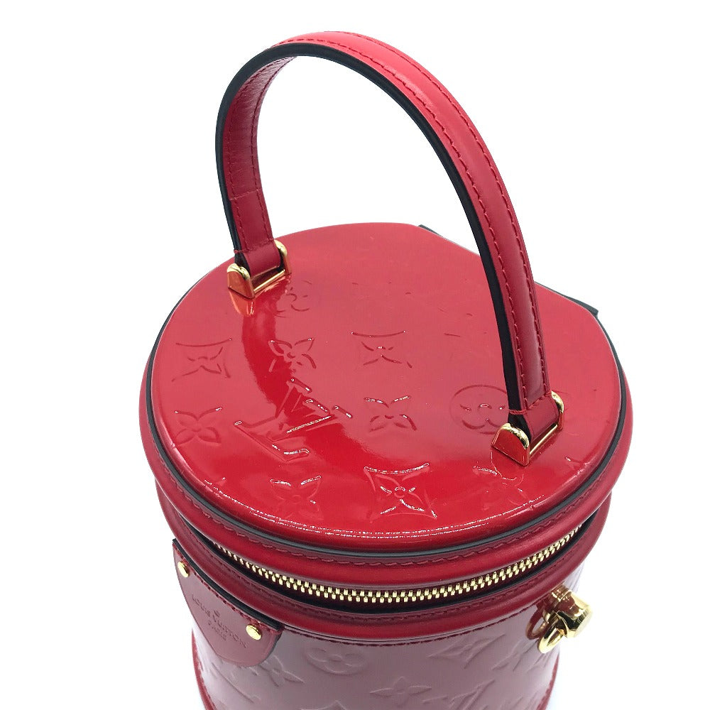 Louis Vuitton Handbag M53998 Patent Leather Red Monogram Vernis Cannes Pm Women