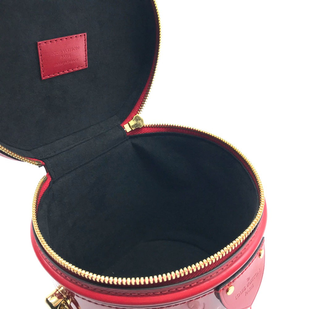 Louis Vuitton Handbag M53998 Patent Leather Red Monogram Vernis Cannes Pm Women