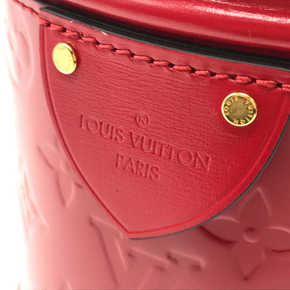 Louis Vuitton Handbag M53998 Patent Leather Red Monogram Vernis Cannes Pm Women