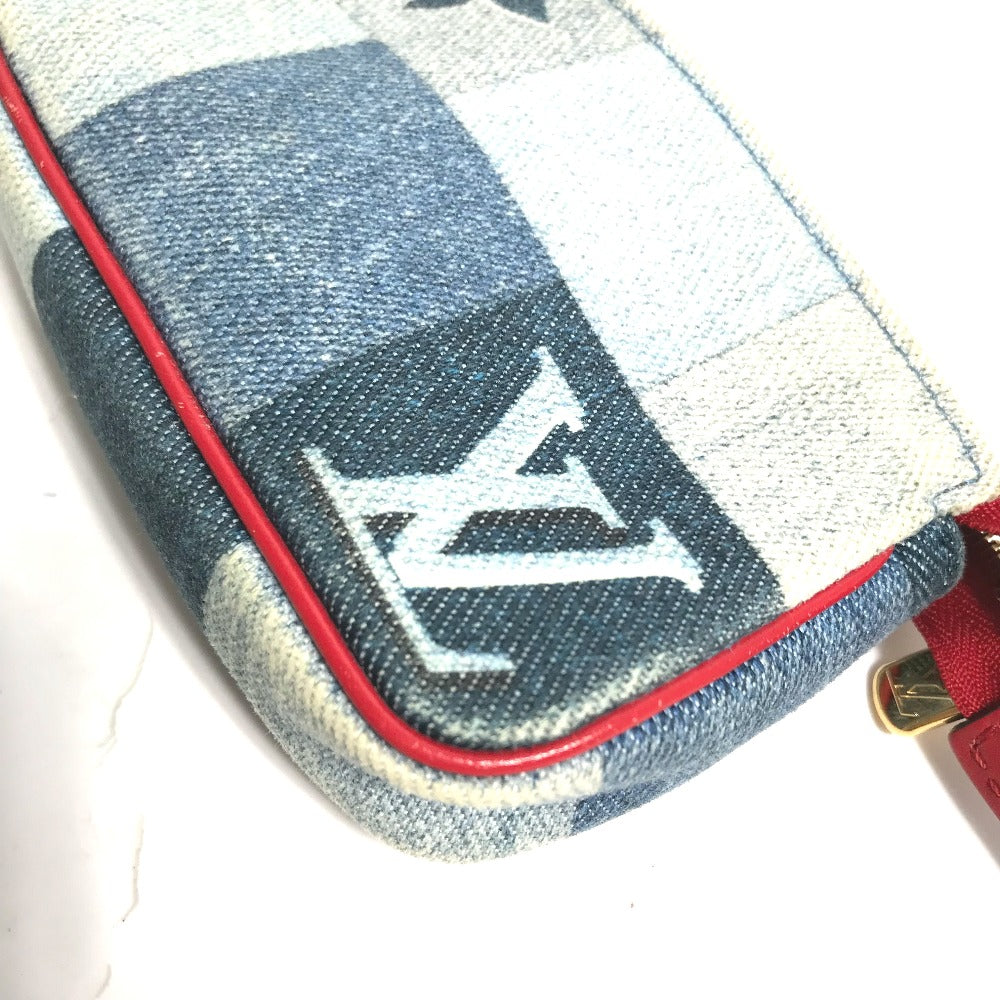 Louis Vuitton Coin Case M68760 Denim Blue Monogram Denim Micro Pochette Accessoires Women