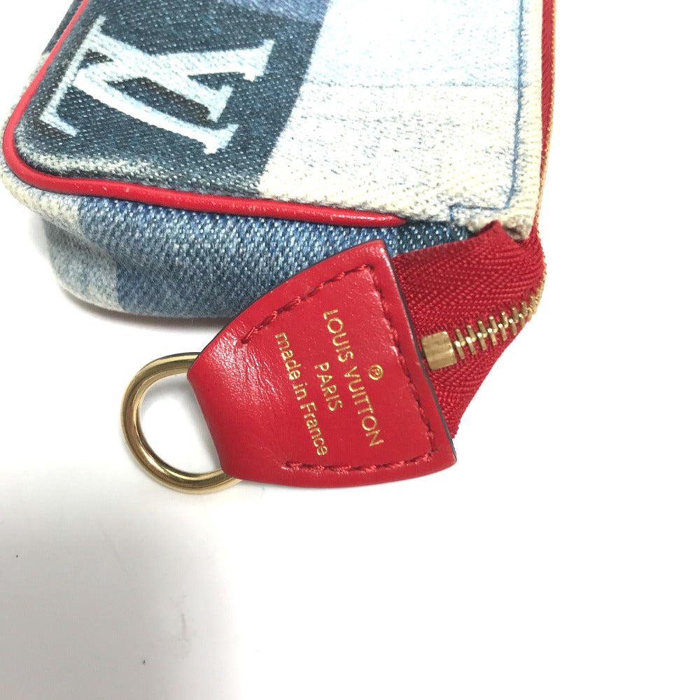 Louis Vuitton Coin Case M68760 Denim Blue Monogram Denim Micro Pochette Accessoires Women