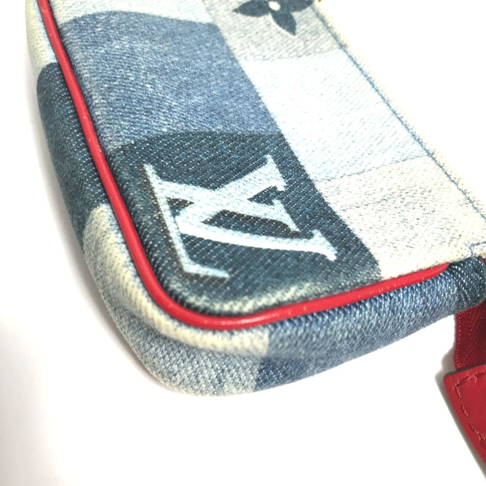 Louis Vuitton Coin Case M68760 Denim Blue Monogram Denim Micro Pochette Accessoires Women