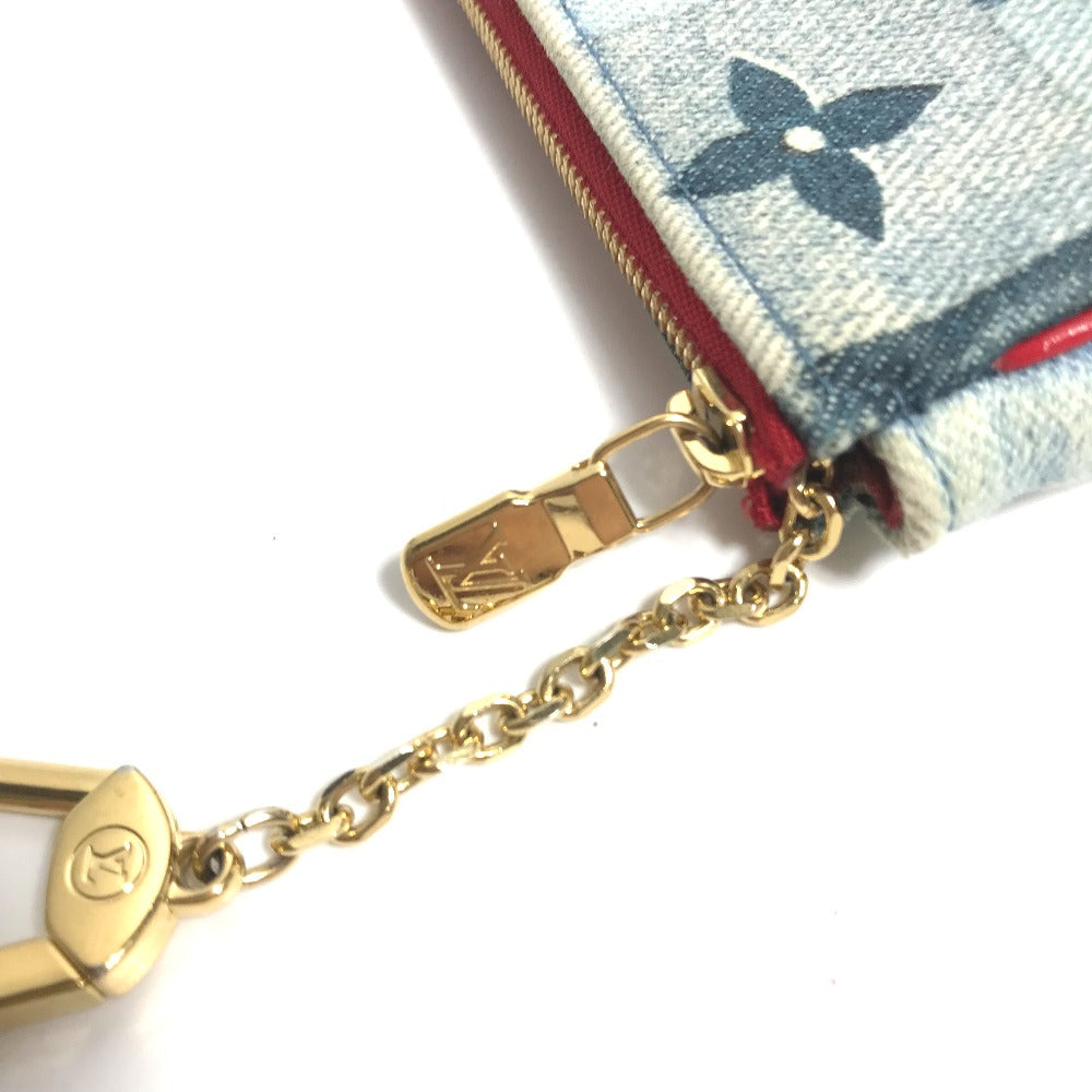 Louis Vuitton Coin Case M68760 Denim Blue Monogram Denim Micro Pochette Accessoires Women