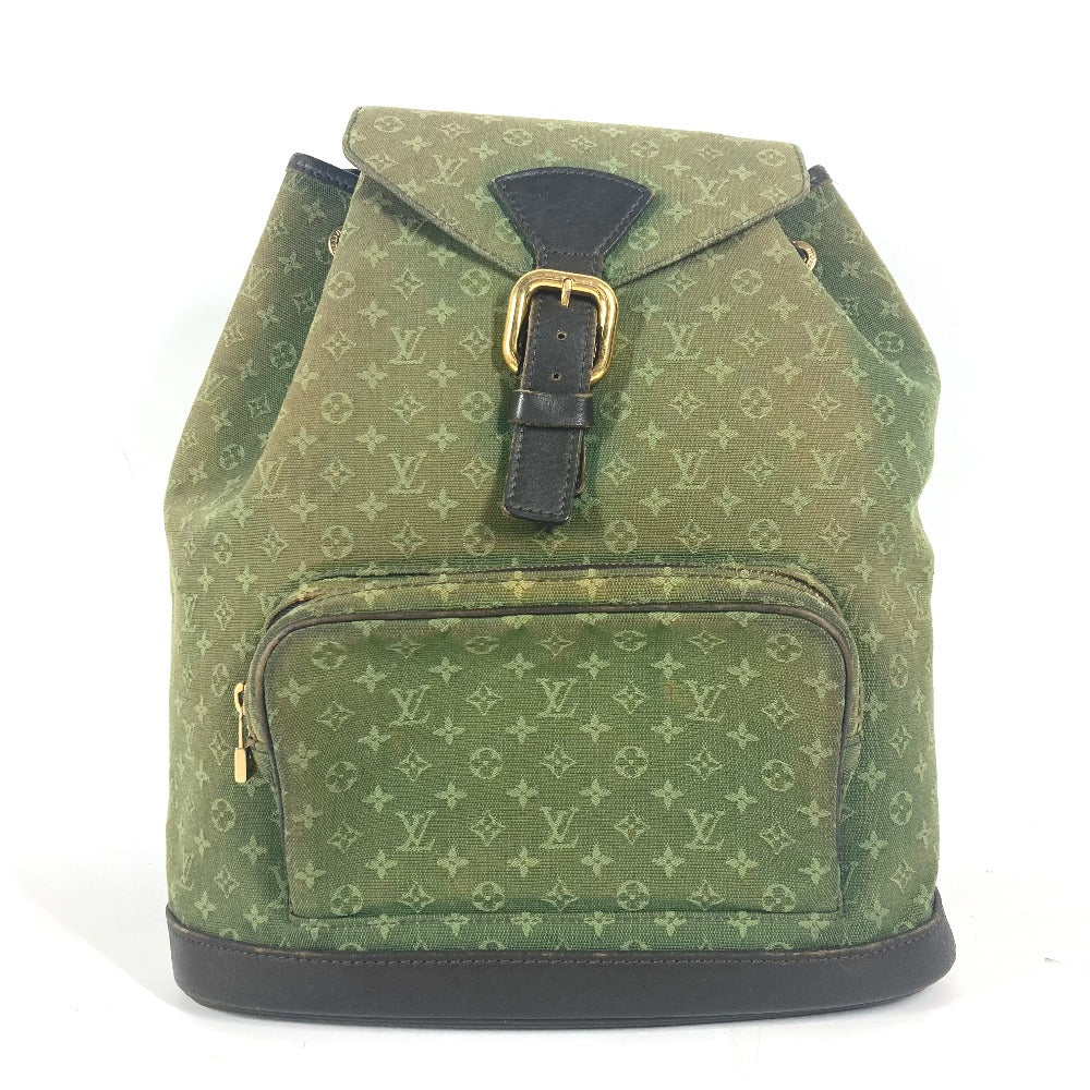 Louis Vuitton Backpack M92456 Monogram Mini Canvas Khaki Monogram Mini Montsouris Gm Unisex(Unisex)