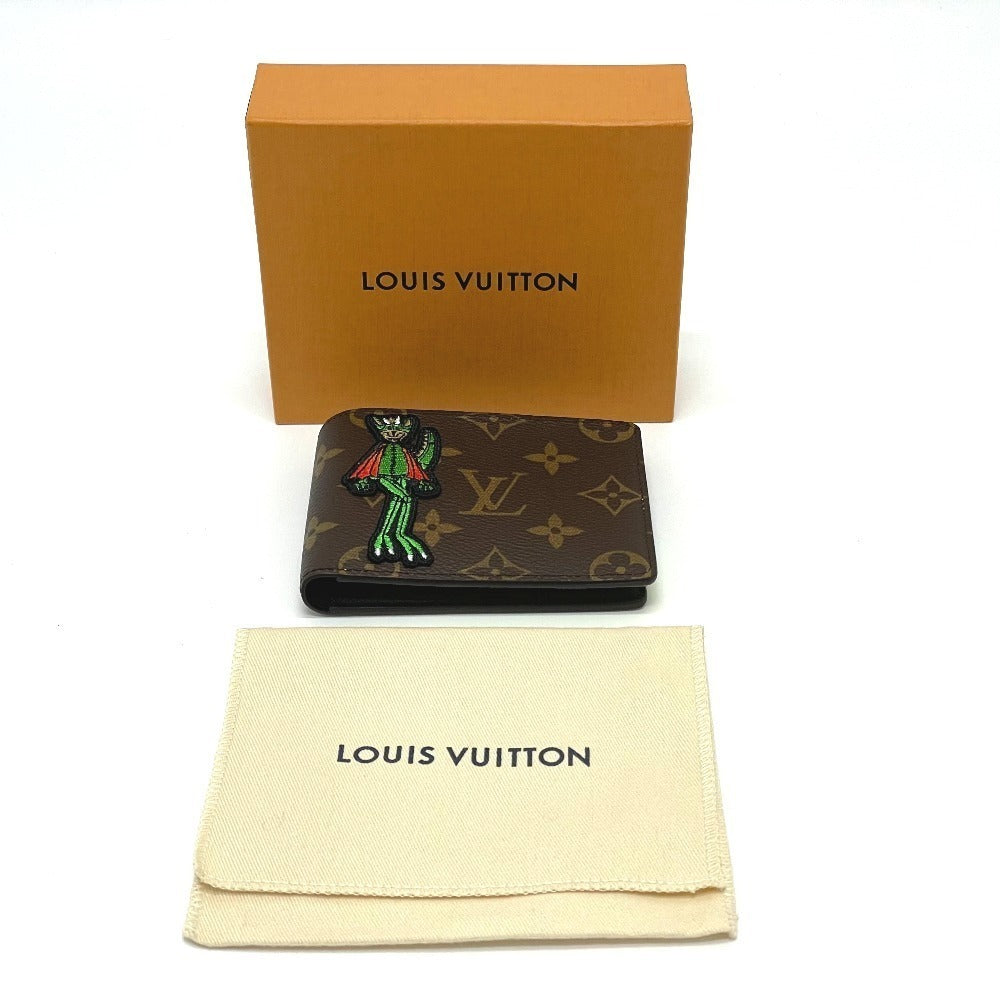 Louis Vuitton Folded Wallet Monogram Canvas Brown Animal Monogram Portefeuille Slender Nm Mens
