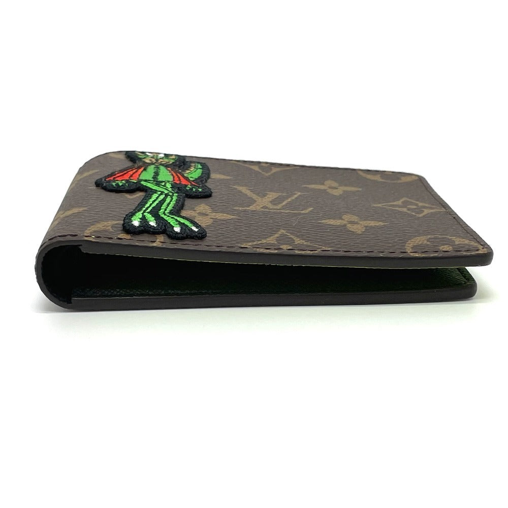 Louis Vuitton Folded Wallet Monogram Canvas Brown Animal Monogram Portefeuille Slender Nm Mens