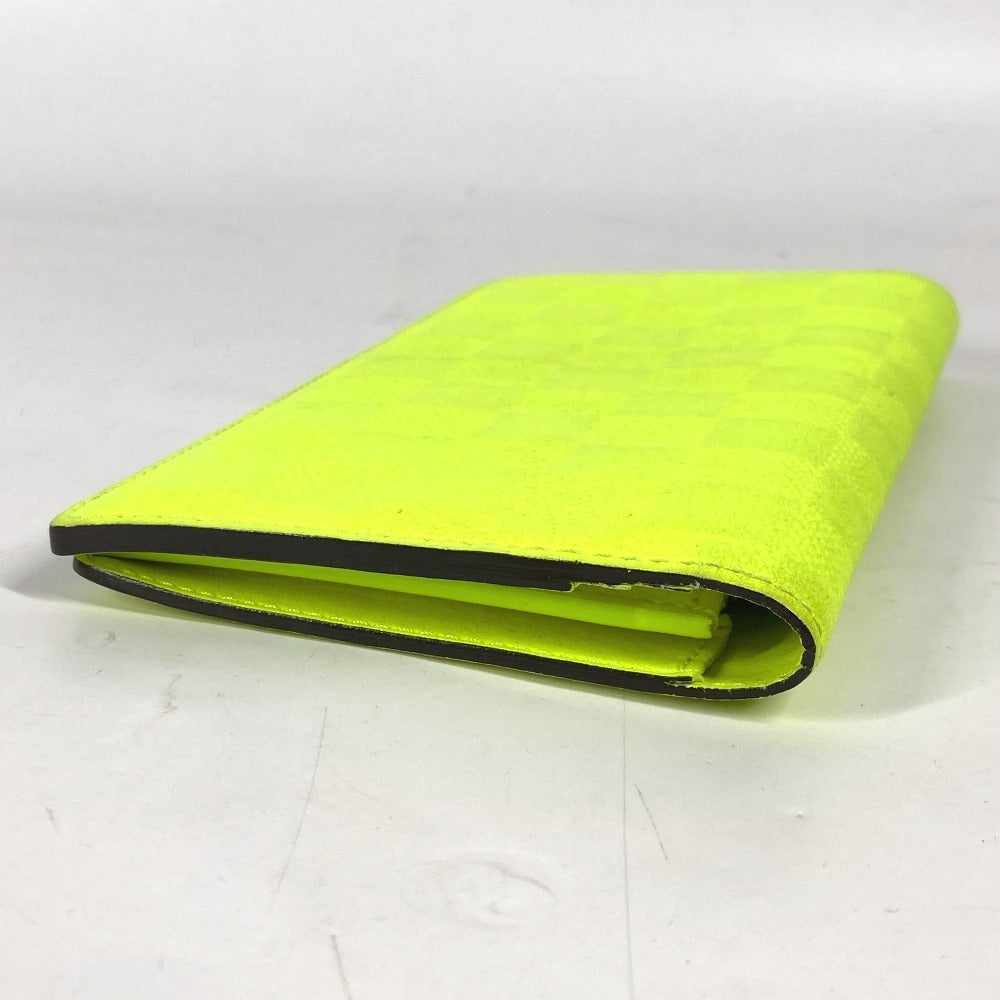 Louis Vuitton Long Wallet Purse N62230 Damier Anfini Leather Yellow Damier Anfini Portefeuille
