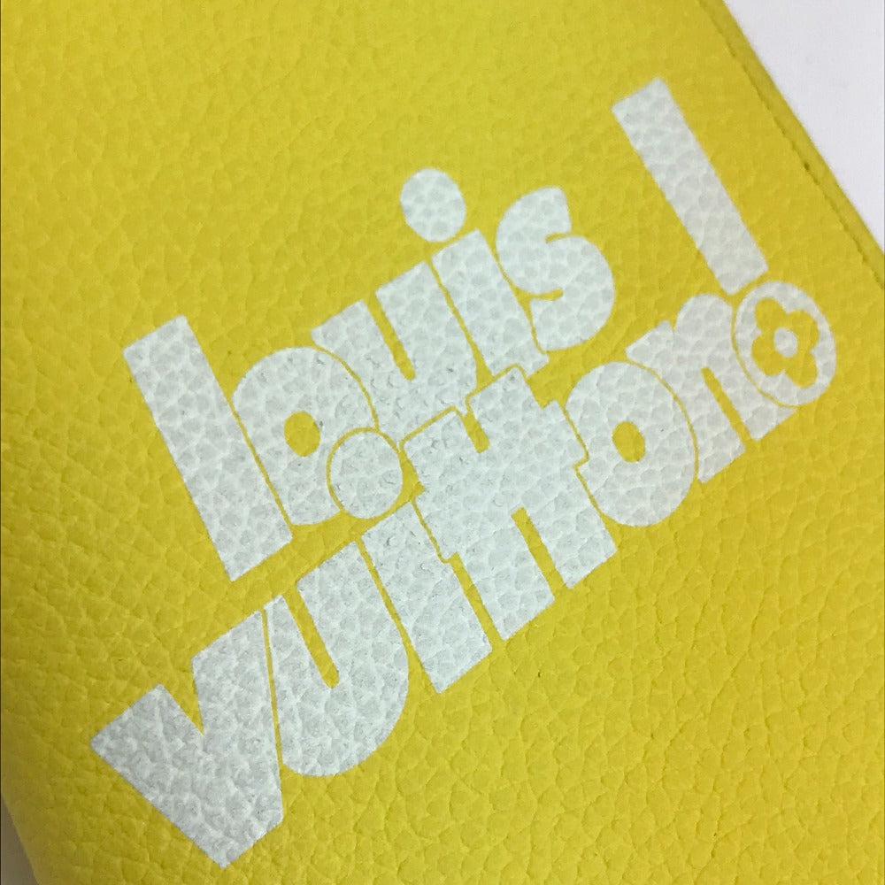 Louis Vuitton Long Wallet Purse M80852 Taurillon Clemence Leather Yellow Logo Zippy Wallet Vertical