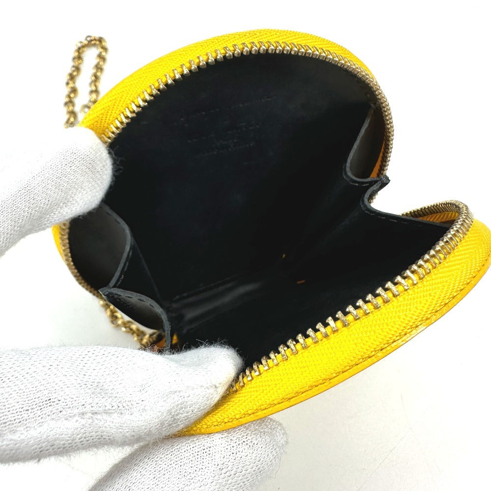 Louis Vuitton Coin Case M91569 Patent Leather Yellow Vernis Yayoi Kusama Collaboration Porto Monet
