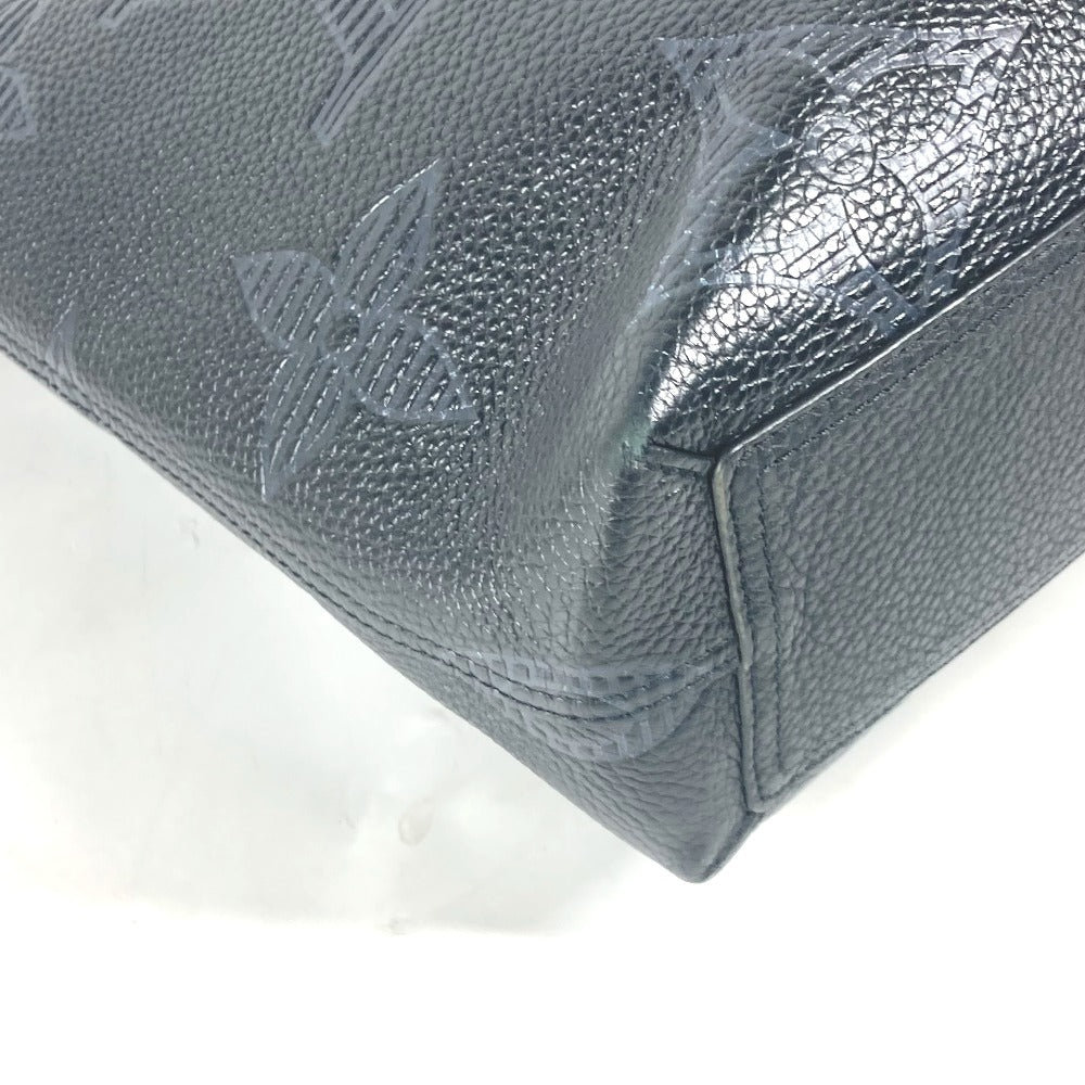 Louis Vuitton Shoulder Bag M57290 Leather Black Monogram Giant Shadow Hippo Voyage Nv Mens