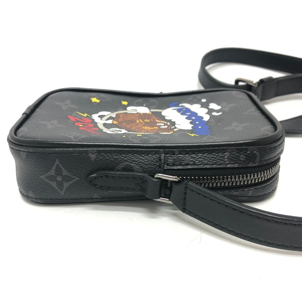 Louis Vuitton Shoulder Bag M45928 Monogram Eclipse Canvas Black Danube Ppm Trunk Print Mens