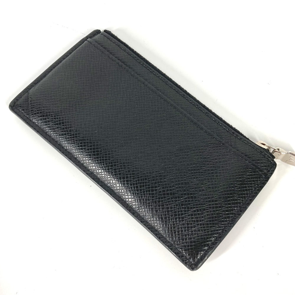 Louis Vuitton Coin Case M62914 Taiga Leather Black Taiga Coin Card Holder Mens
