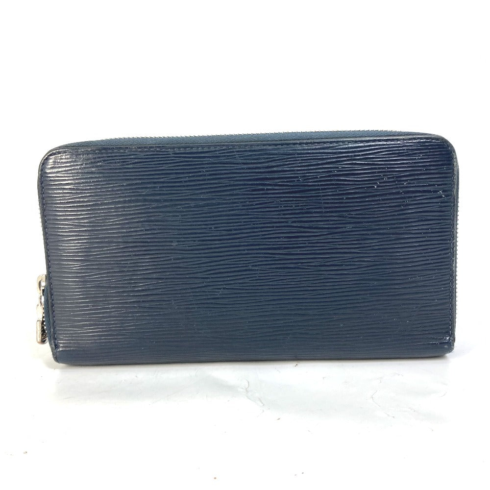 Louis Vuitton Long Wallet Purse M62644 Epi Leather Navy Travel Case Long Wallet Zippy Organizer Nm