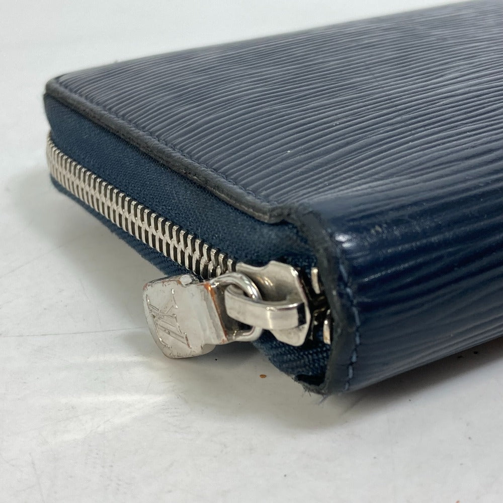 Louis Vuitton Long Wallet Purse M62644 Epi Leather Navy Travel Case Long Wallet Zippy Organizer Nm