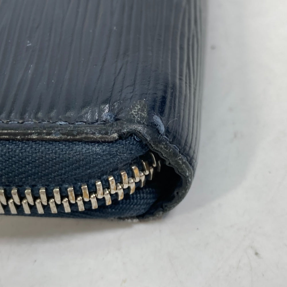 Louis Vuitton Long Wallet Purse M62644 Epi Leather Navy Travel Case Long Wallet Zippy Organizer Nm