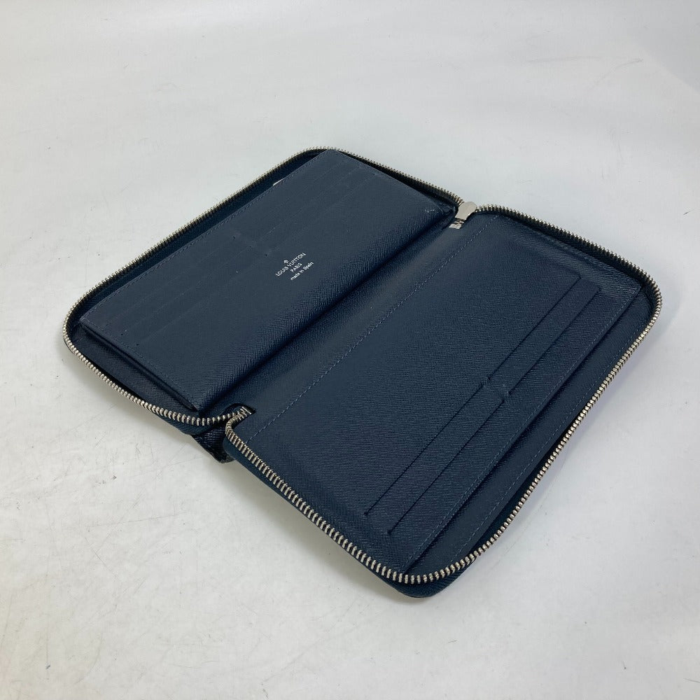 Louis Vuitton Long Wallet Purse M62644 Epi Leather Navy Travel Case Long Wallet Zippy Organizer Nm