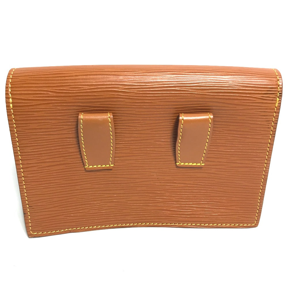 Louis Vuitton Pouch M52603 Epi Leather Brown Epi Santure Tilsit Women Secondhand