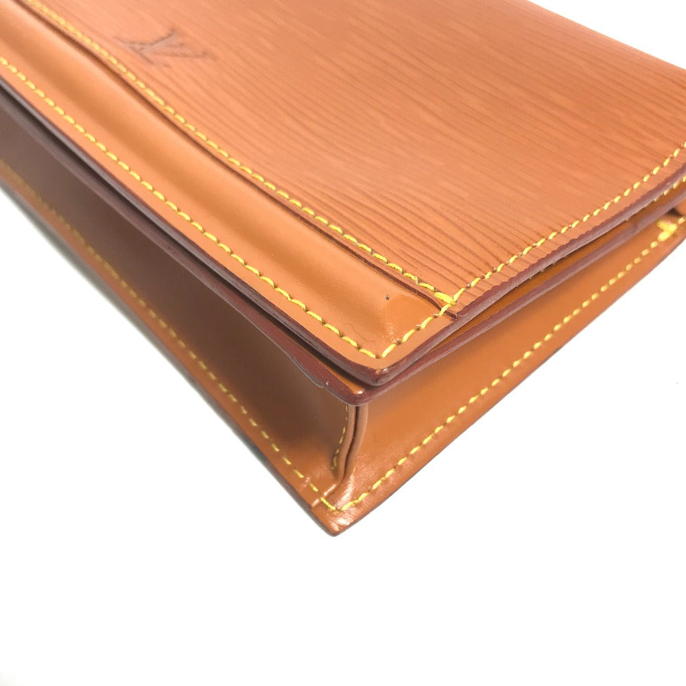 Louis Vuitton Pouch M52603 Epi Leather Brown Epi Santure Tilsit Women Secondhand
