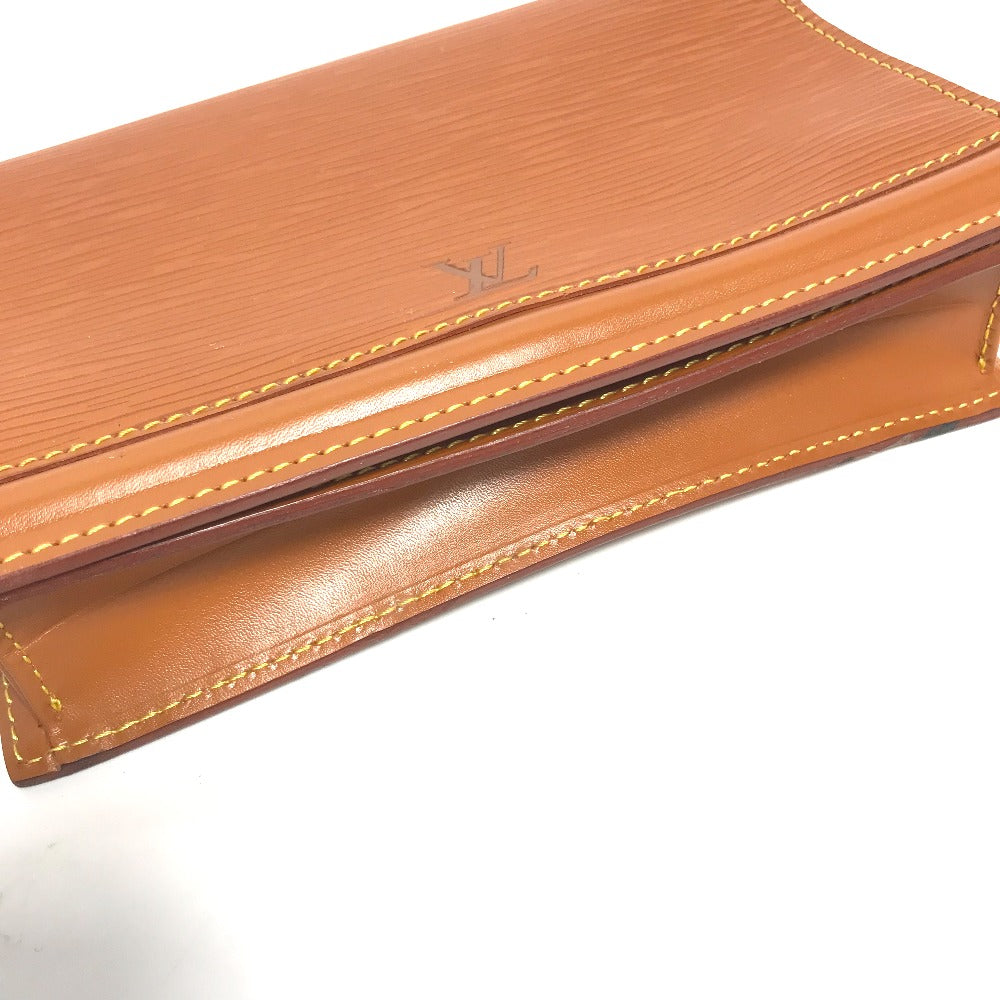 Louis Vuitton Pouch M52603 Epi Leather Brown Epi Santure Tilsit Women Secondhand