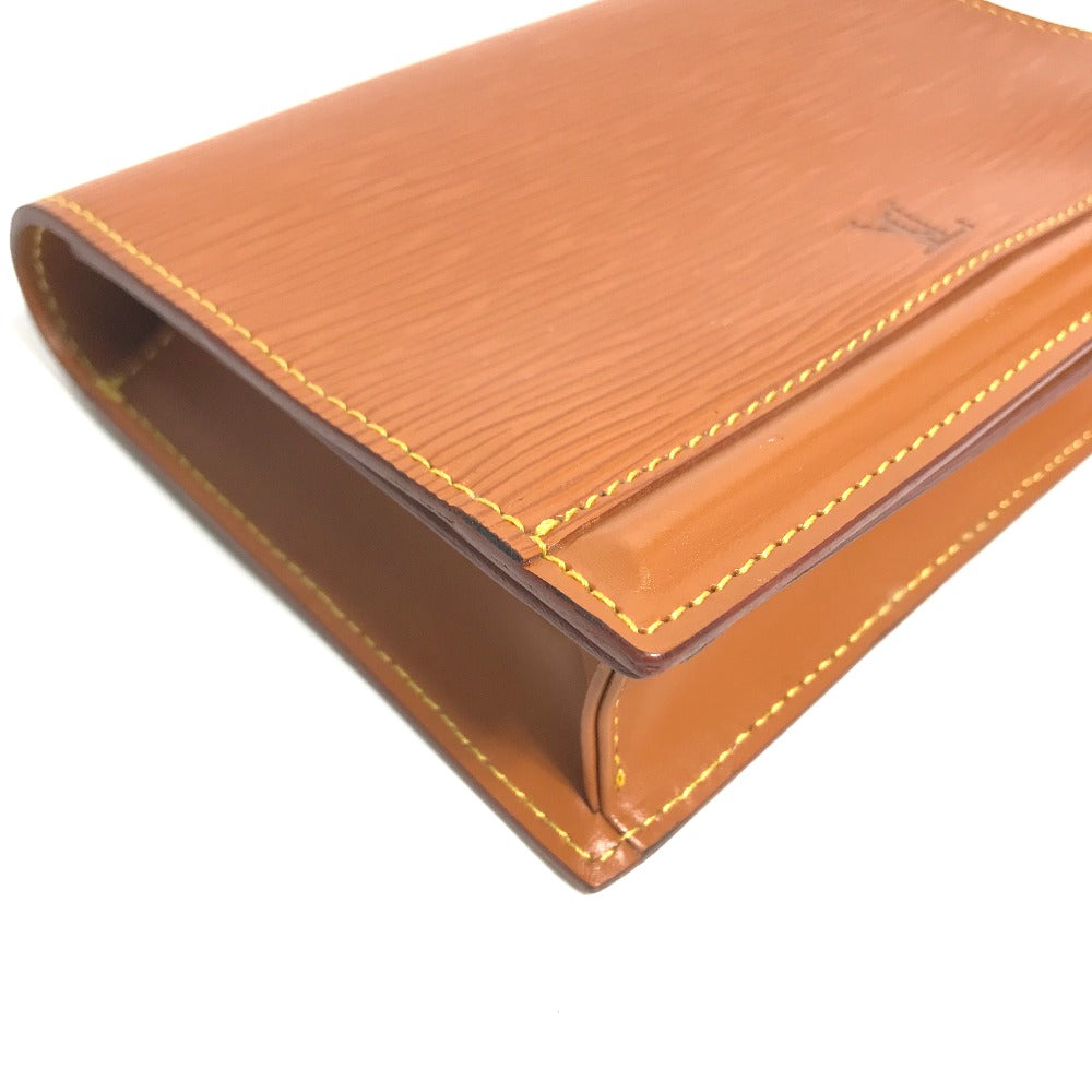 Louis Vuitton Pouch M52603 Epi Leather Brown Epi Santure Tilsit Women Secondhand