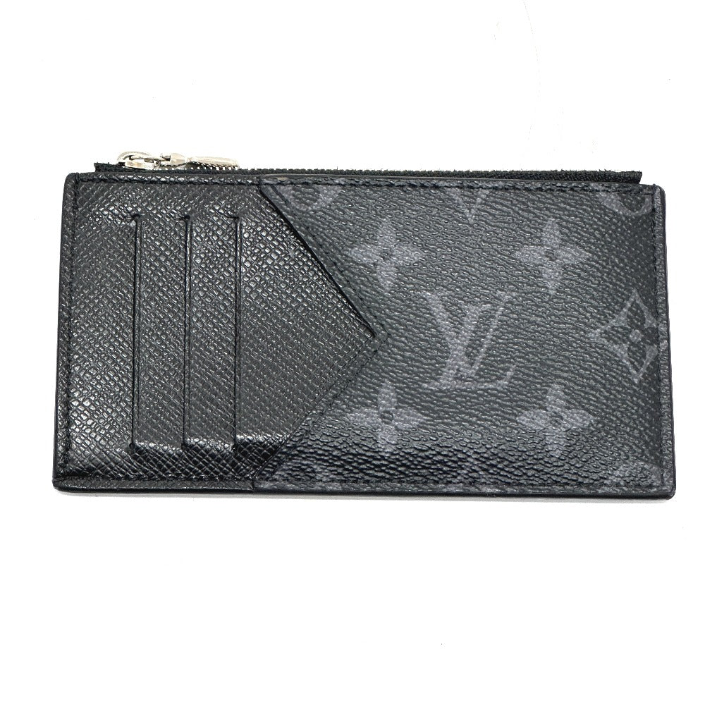Louis Vuitton Coin Case M30271 Monogram Eclipse Canvas Black Coin Card Holder Mens
