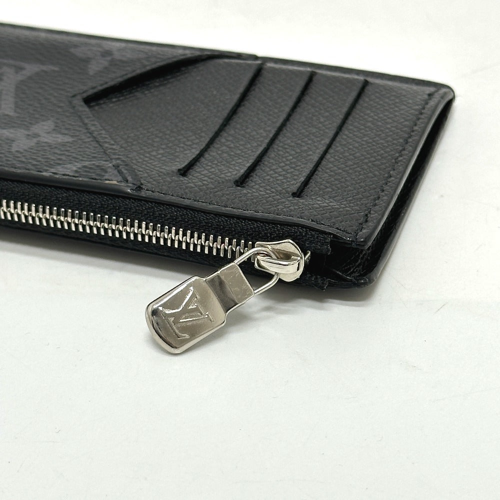 Louis Vuitton Coin Case M30271 Monogram Eclipse Canvas Black Coin Card Holder Mens