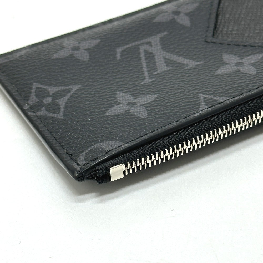 Louis Vuitton Coin Case M30271 Monogram Eclipse Canvas Black Coin Card Holder Mens